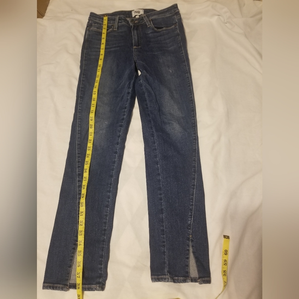 Paige Julia Strainght Jeans in Mai Women's Size 28 Color Dark Blue